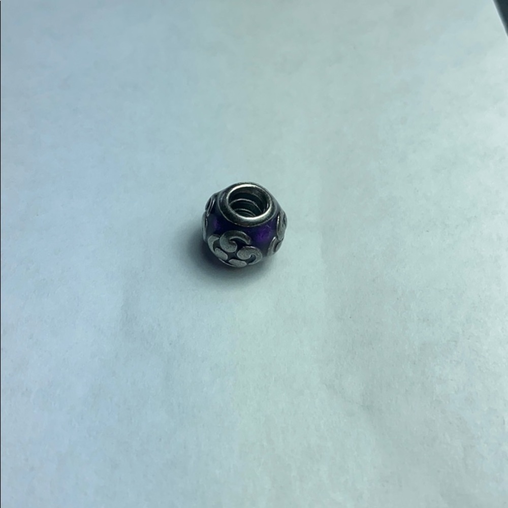 Authentic Pandora Purple Enamel Zen Charm